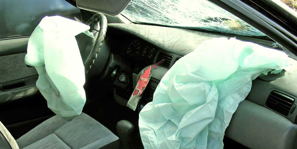 two airbags deployed